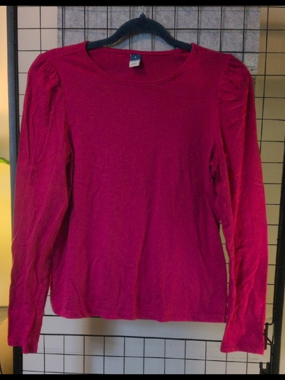 Old Navy Scoop Neck Long Sleeve Top - Fuchsia